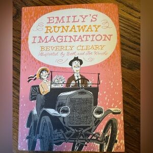 Emily's Runaway Imagination by Beverly Cleary - Pink Illustrated Cover